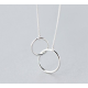 sterling silver interlocking circle necklace