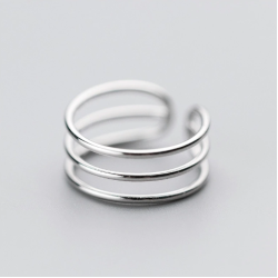 sterling silver three layer ring