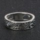 floral vine sterling silver ring