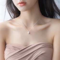 pearl locket sterling silver necklace