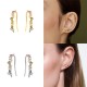 earclimber sterling silver earrings