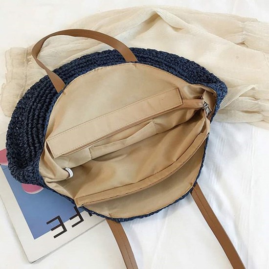 ocean eyes woven straw bag