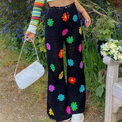 flower power crochet pants