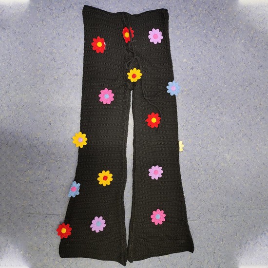 flower power crochet pants